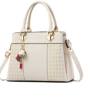 PU Leather Top Handle Satchel